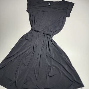 Apostrophe Stretch Black Tie-Waist Dress Women’s Medium Elegant Party Dress